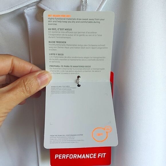 Men's New With Tag Size 4XL Puma Essential 2.0 White Golf Short Sleeve Polo - Picture 10 of 14